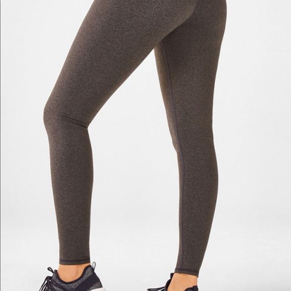 Fabletics Mid Rise Powerhold Legging (Charcol) - Picture 2 of 4